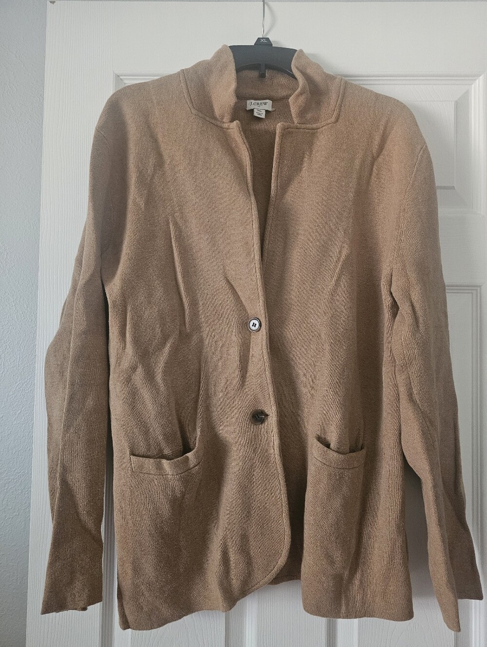 Tan J. Crew Sweater Blazer